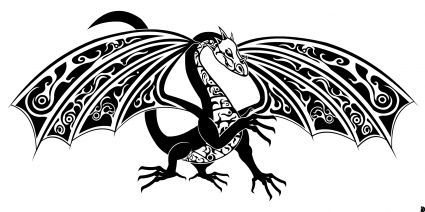 Tribal Dragon Image Tattoo